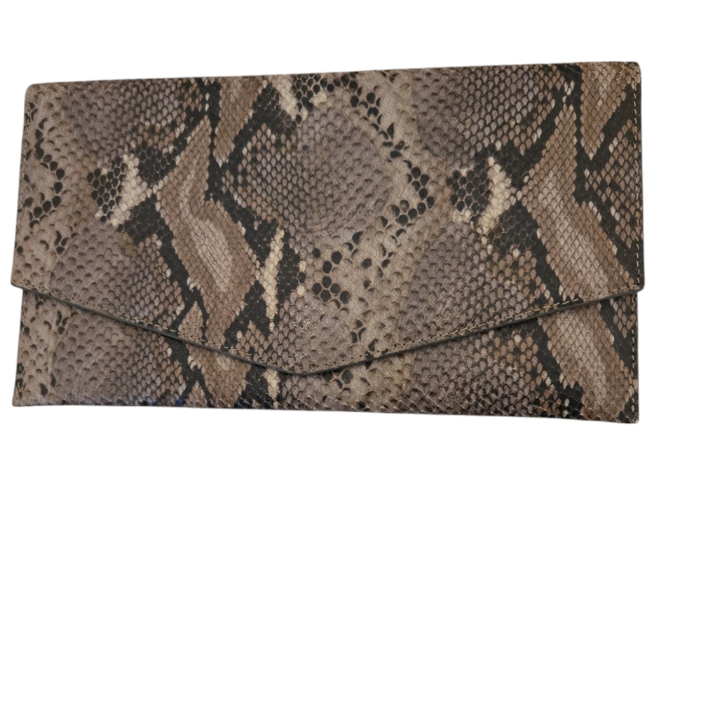 Cole Haan Crosby Tuape Snakeskin Print Envelope Clutch